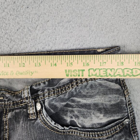 Axel Jeans Mens 36x32 Relaxed Straight Leg Denim Faded Black Baggy Denim Pants - Picture 4 of 11